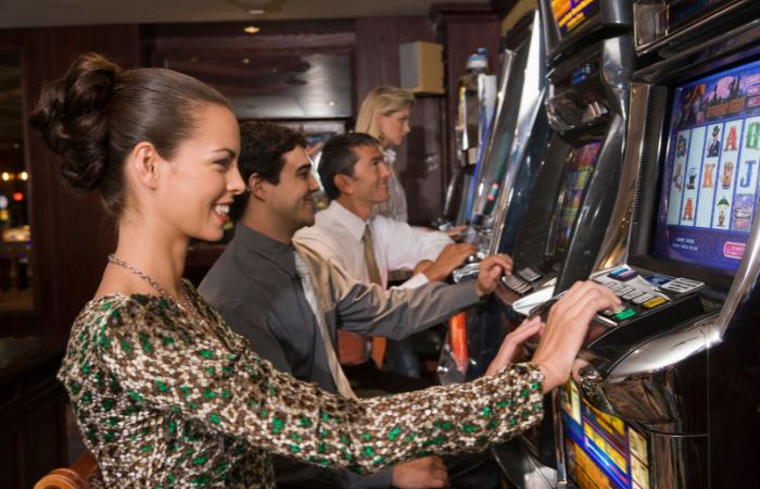 a photo of people gambling in Las Vegas